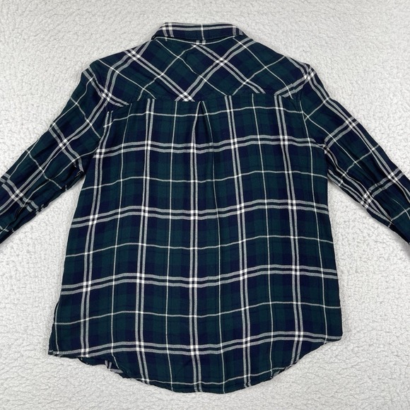Rails Shirt Womens Medium Hunter Forest Green Plaid Flannel Casual Travel Work - Picture 10 of 14